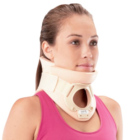 Rigid Cervical Collar Preformed Adult Medium Two-Piece / Trachea Opening 3-1/4 Inch Height