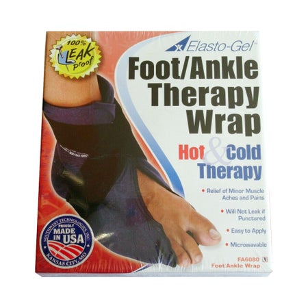 Hot / Cold Therapy Wrap Elasto-Gel™ Foot / Ankle One Size Fits Most 9 X 10-1/2 Inch Poly-Cotton / Elasto-Gel™ Reusable