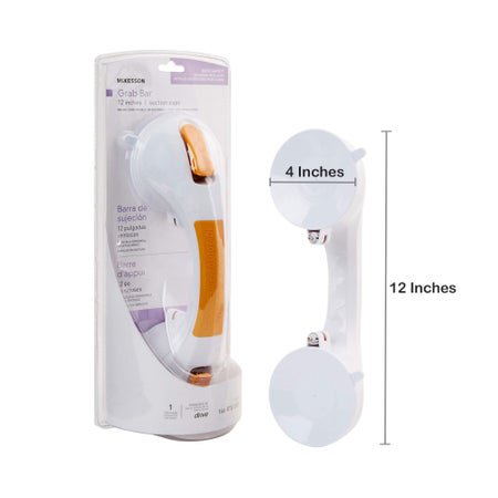 Suction-Cup Grab Bar McKesson White / Yellow Plastic