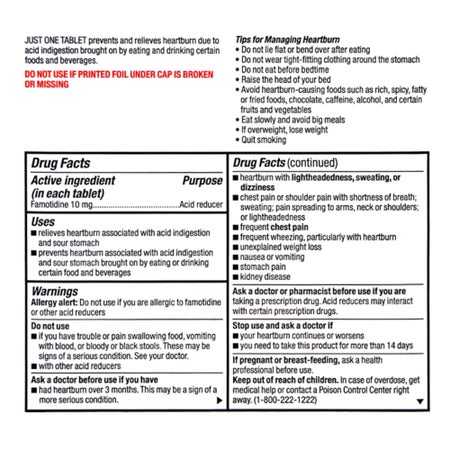Antacid Major® 10 mg Strength Tablet 60 per Box
