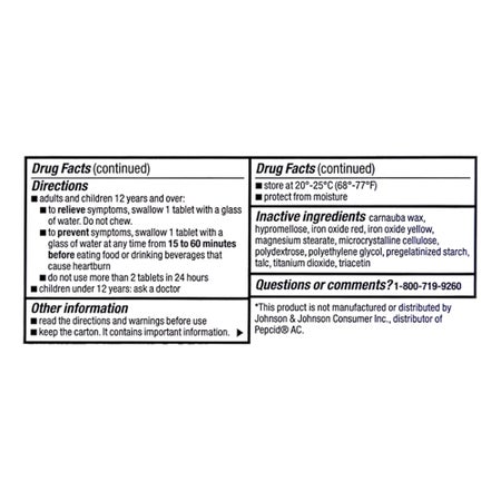 Antacid Major® 10 mg Strength Tablet 60 per Box