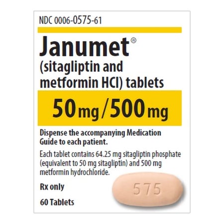 Janumet® Sitagliptin / Metformin HCl 50 mg - 500 mg Tablet 60 Tablets