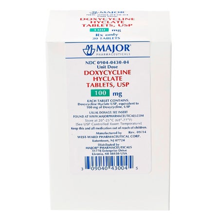 Doxycycline Hyclate 100 mg Unit Dose Tablet 30 Tablets