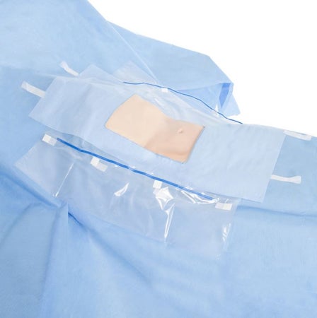 Abdominal Drape Halyard Laparoscopic / Cholecystectomy Drape 102 W X 120 W X 76 L Inch NonSterile