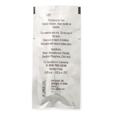 Impregnated Swabstick Aplicare® 0.1% Strength BZK (Benzalkonium Chloride) Individual Packet NonSterile
