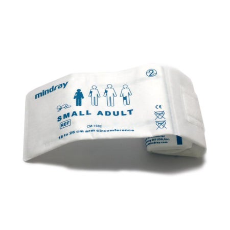 Single Patient Use Blood Pressure Cuff Mindray™ 18 to 26 cm Arm Vinyl Cuff Small Adult Cuff