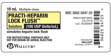 Training Medication Peel-N-Stick Labels Practi-Heparin Lock Flush 100™