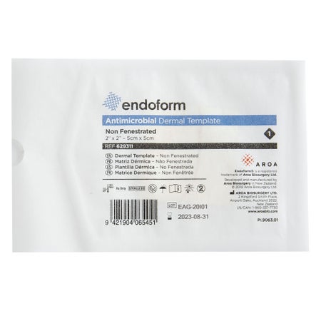 Silver Collagen Dressing with ECM Endoform® Antimicrobial 2 X 2 Inch Square Sterile
