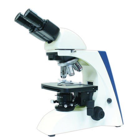 Seiler Compound Microscope Siedentopf Type Binocular Head Infinity Plan 2.5X, 4X, 10X, 40X 110 to 240V Double Layer Mechanical Stage
