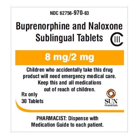 Buprenorphine / Naloxone 8 mg - 2 mg Tablet 30 Tablets