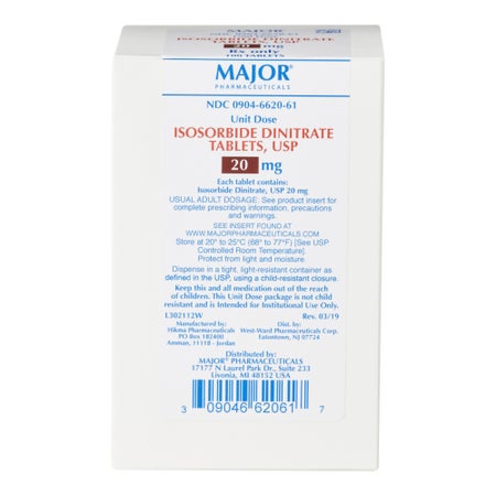 Isosorbide Dinitrate 20 mg Tablet 100 Tablets