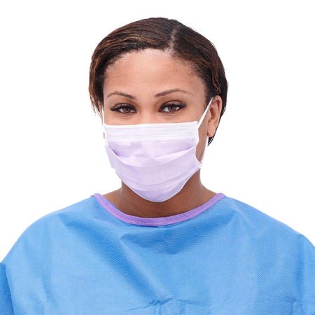 Procedure Mask Medline Anti-fog Foam ASTM Level 3 Earloops One Size Fits Most