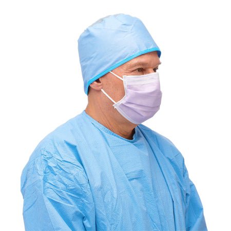 Procedure Mask Medline Anti-fog Foam ASTM Level 3 Earloops One Size Fits Most