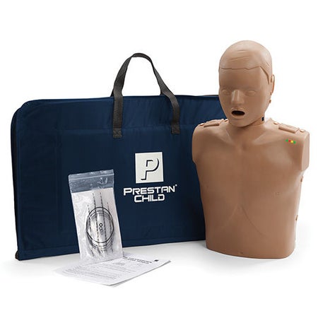 CPR Mannequin with CPR Monitor Prestan® Child Dark Skin Tone Gender Neutral Child 6 lbs.
