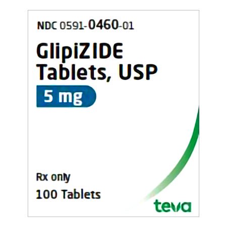Glipizide 5 mg Tablet 100 Tablets
