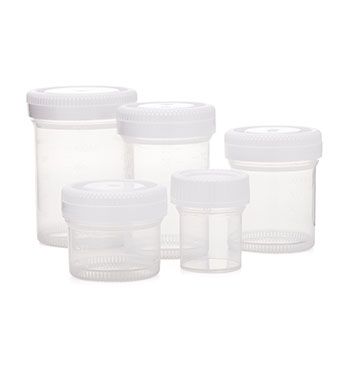 Specimen Container 1-2/3 X 2-1/3 Inch 60 mL (2 oz.) Screw Cap NonSterile