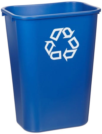 Recycling Container Rubbermaid® 41 Quart / 10.25 gal. Blue Plastic Rectangular