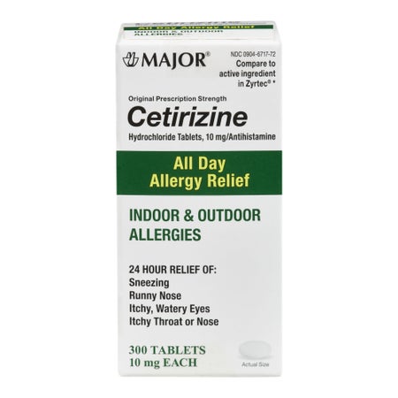 Allergy Relief Major® 10 mg Strength Tablet 300 per Bottle