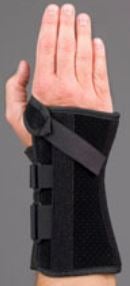 Wrist Brace V-Strap™ Aluminum / Felt / Vetstretch Right Hand Black 2X-Large
