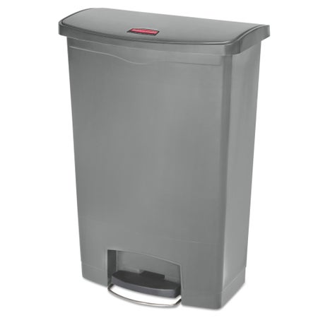 Trash Can Rubbermaid® Slim Jim® 96 Quart / 24 gal. Gray Polyethylene Rectangular