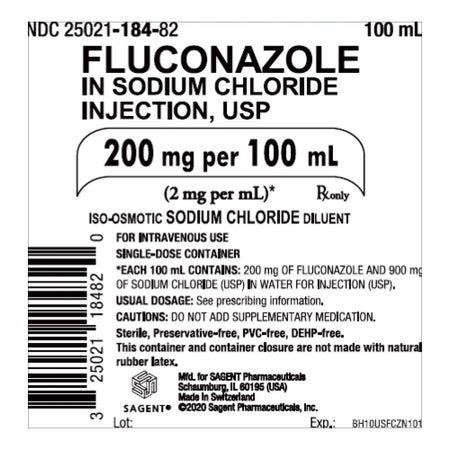 Fluconazole 2 mg / mL Injection 100 mL