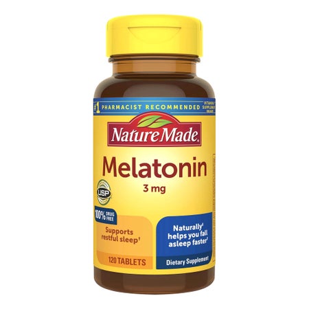 Natural Sleep Aid Nature Made® 120 per Bottle Tablet 3 mg Strength
