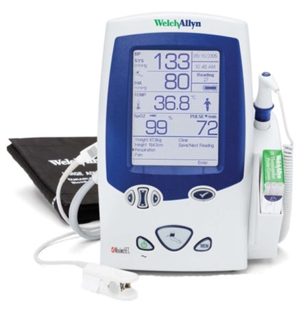 Refurbished Vital Signs Monitor Welch Allyn® Monitoring / Spot check NIBP, Pulse Rate AC Power