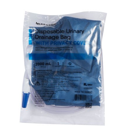 Urinary Drain Bag McKesson Anti-Reflux Valve Sterile 2,000 mL Vinyl