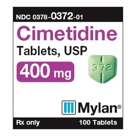 Cimetidine 400 mg Tablet 100 Tablets