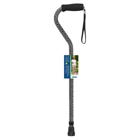 Offset Cane Combo Pack drive™ Aluminum 30 to 39 Inch Height Black Wave / Blue Wave / Bronze Wave Print