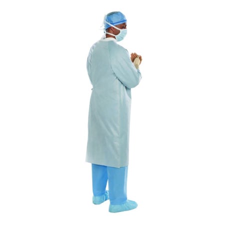 Surgical Gown Aero Chrome X-Large Silver NonSterile AAMI Level 4 Disposable