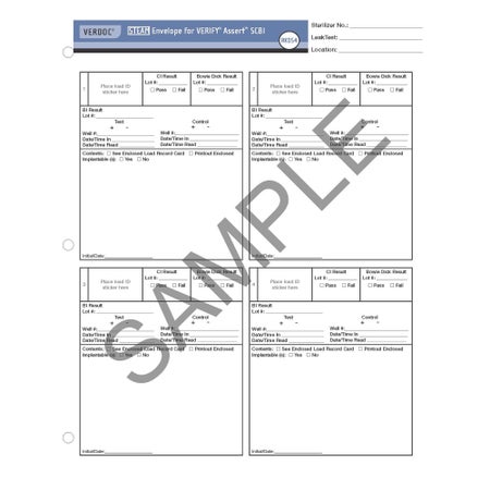Sterilization Record Envelope Verdoc® Steam / EO Gas