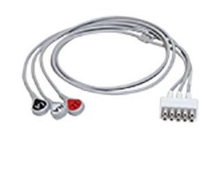 ECG Leadwire Set 3 Lead, Snap, AHA, 74 cm/ 29 in For use with ECG Monitors