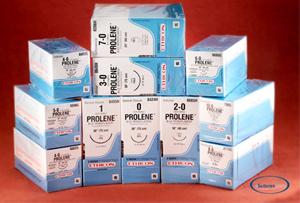 Nonabsorbable Suture with Needle Prolene™ Polypropylene BV 3/8 Circle Taper Point Needle Size 6-0 Monofilament