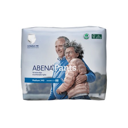Absorbent Underwear Abena® Pants Pull On with Tear Away Seams Adult Medium Unisex Disposable Moderate Absorbency