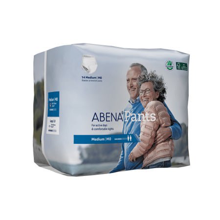 Absorbent Underwear Abena® Pants Pull On with Tear Away Seams Adult Medium Unisex Disposable Moderate Absorbency