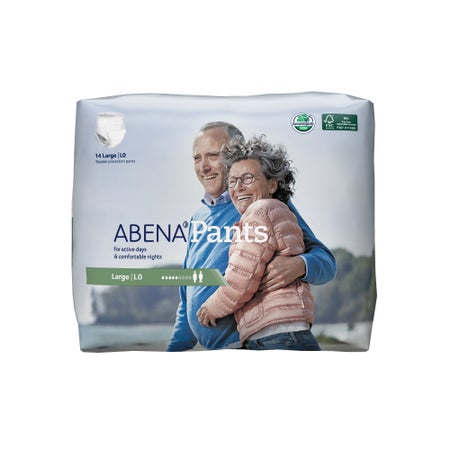 Absorbent Underwear Abena® Pants Pull On with Tear Away Seams Adult Large Unisex Disposable Moderate Absorbency