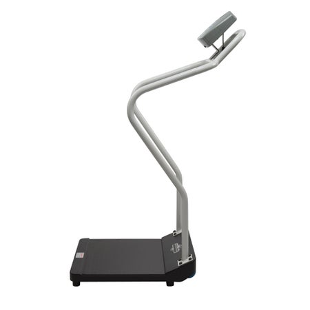 Physician Scale with Handrail Health O Meter® LCD Display 1000 lbs. / 454 kg Capacity Black / Gray AC Adapter / Battery Operated