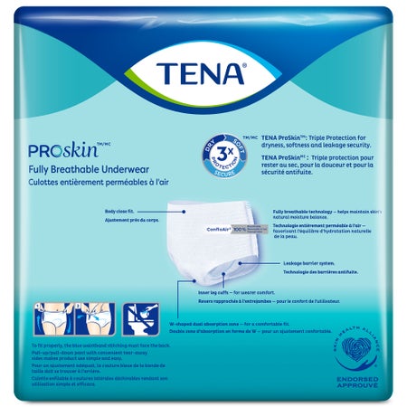 Absorbent Underwear TENA® ProSkin™ Extra Pull On with Tear Away Seams Adult 2X-Large Unisex Disposable Moderate Absorbency