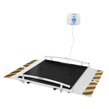 Wheelchair Scale Health O Meter® LCD Display 1000 lbs. / 454 kg Capacity White AC Adapter / Battery Operated