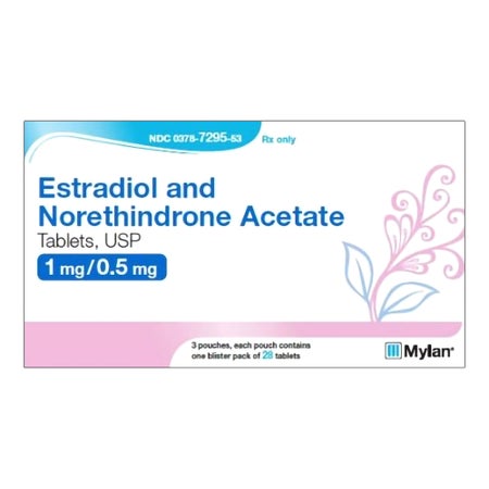 Estradiol / Norethindrone Acetate 1 mg - 0.5 mg Tablet 84 Tablets