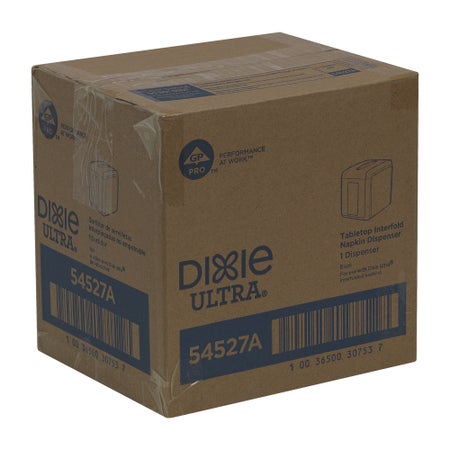 Napkin Dispenser Dixie Ultra® Black Manual Pull 275 Napkins Table Top