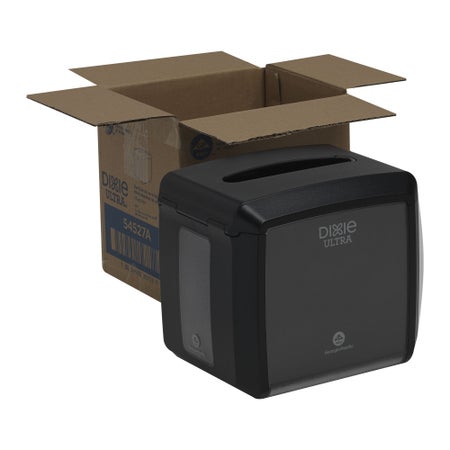 Napkin Dispenser Dixie Ultra® Black Manual Pull 275 Napkins Table Top