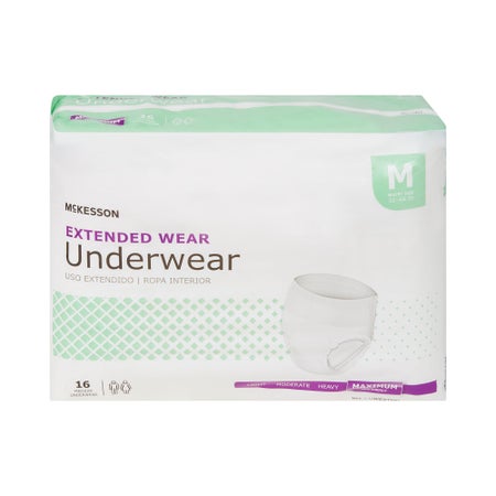 Absorbent Underwear McKesson Pull On with Tear Away Seams Adult Medium Unisex Disposable Heavy Absorbency