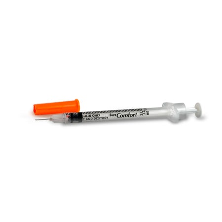 Standard Insulin Syringe with Needle Surecomfort® 0.5 mL 1/2 Inch 30 Gauge NonSafety Regular Wall