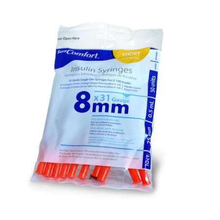 Standard Insulin Syringe with Needle Surecomfort® 0.5 mL 5/16 Inch 31 Gauge NonSafety Regular Wall
