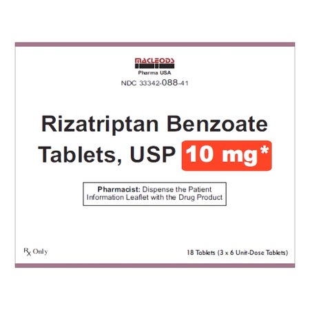 Rizatriptan Benzoate 10 mg Tablet 18 Tablets