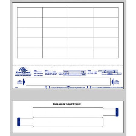 Identification Wristband Conf-ID-ent™ Laser Print Adhesive Closure Without Legend