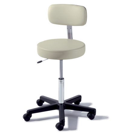 Exam Stool Ritter® 273 Value Series With Backrest Pneumatic Height Adjustment 5 Casters Obsidian