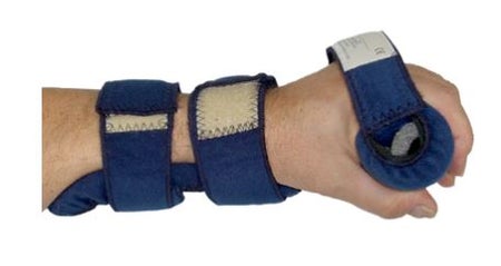 Contracture Hand Splint ComfySplints™ C-Grip Foam / Terry Cloth / Steel Right Hand Blue Medium